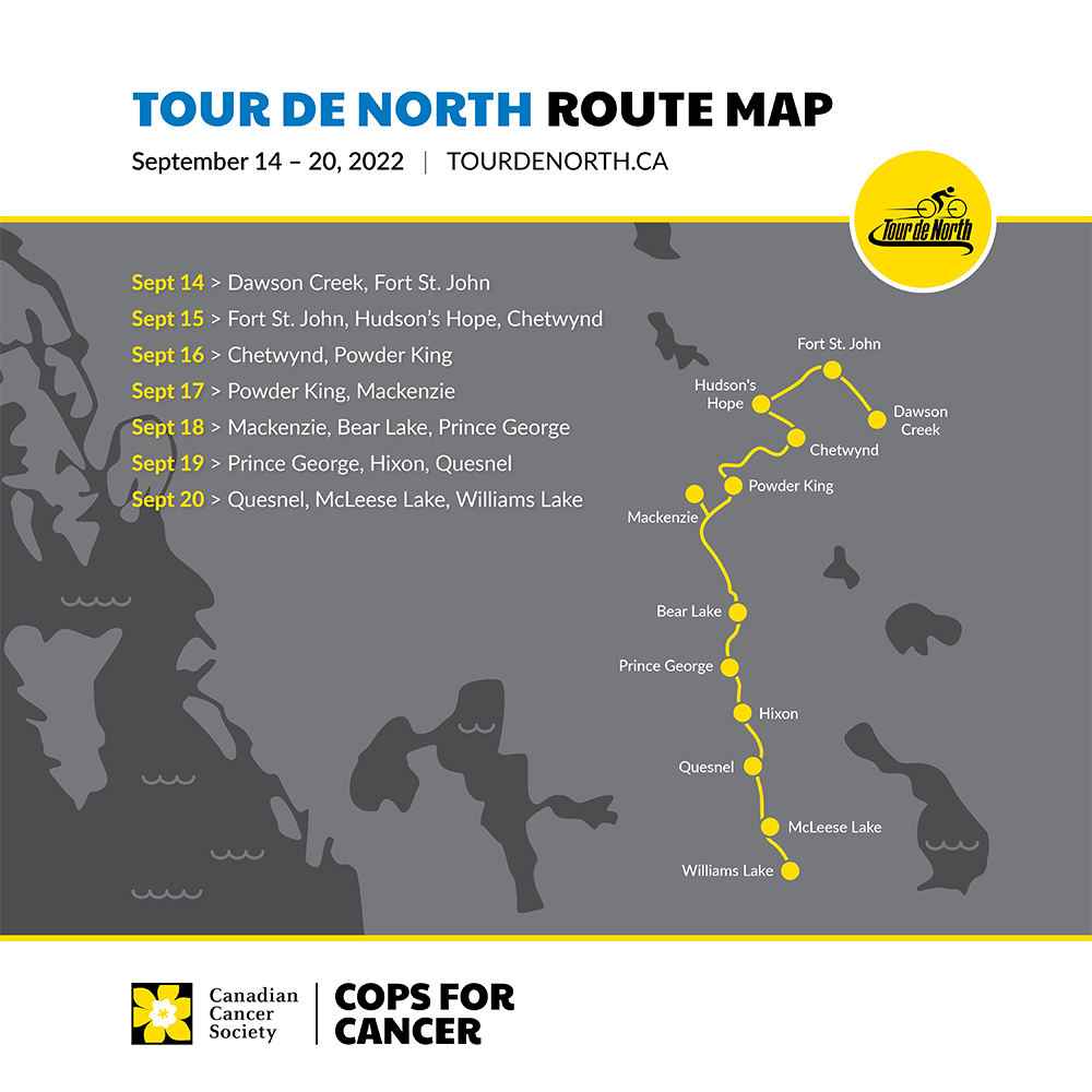 Tour de North map
