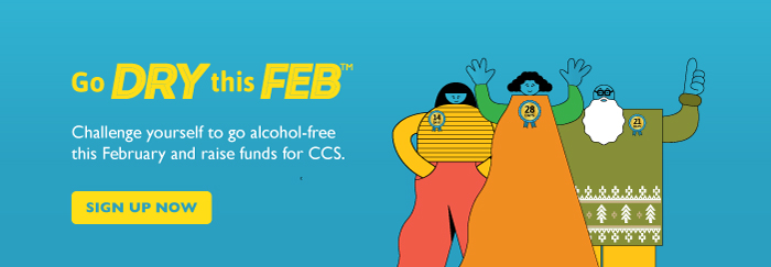 Challenge yourself to go alcohol-free this February and raise funds for CCS.