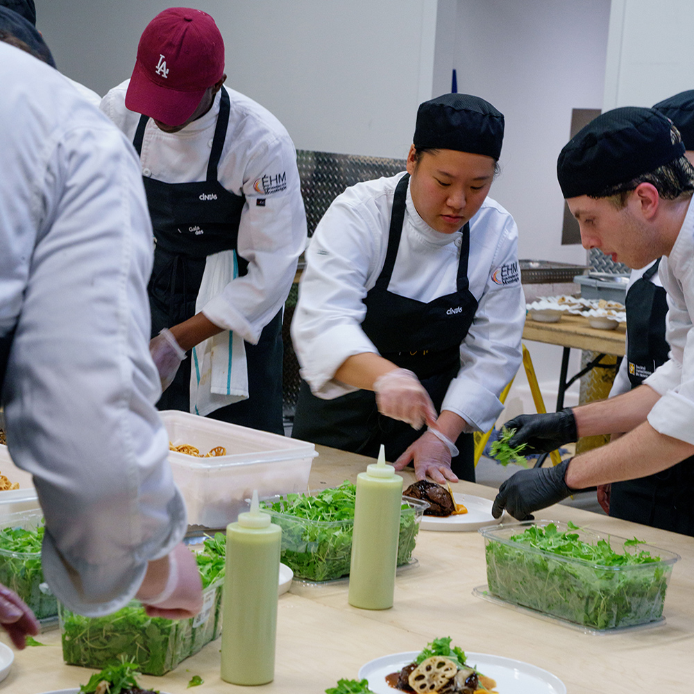 Chefs preparing food