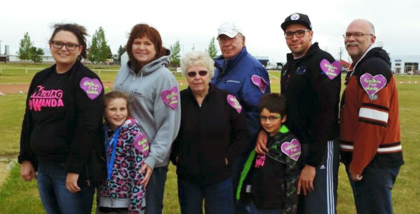 Ashley and her team at the Vegreville Relay
