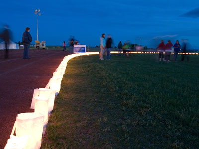 Luminaries light up the track in High River