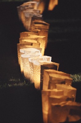 Luminaries honoring lost loved ones and survivors
