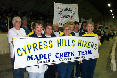Cypress Hills Hikers support Shaunavon Relay