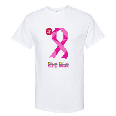 t-shirt de la Course à la vie CIBC de la Société canadienne du cancer