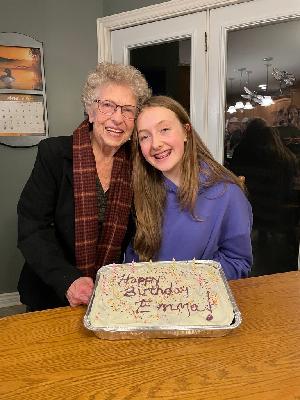 Celebrating my 15th birthday with Grandma!
