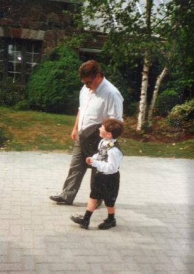 A young Connor asking his dad questions