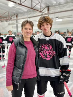 Hockey Fights Cancer game with Kieran