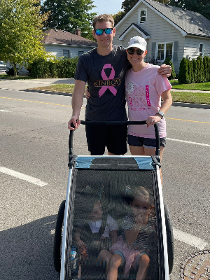 One week after completing 8th chemotherapy - Run for the Cure 2023