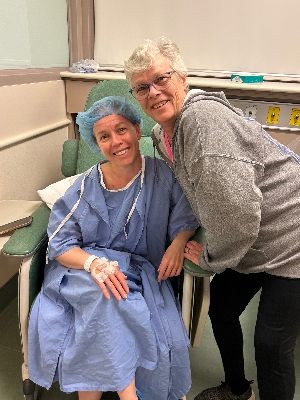 My mom and I on the day of my surgery