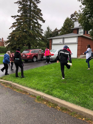 Queenswood Heights Walkers warming up!