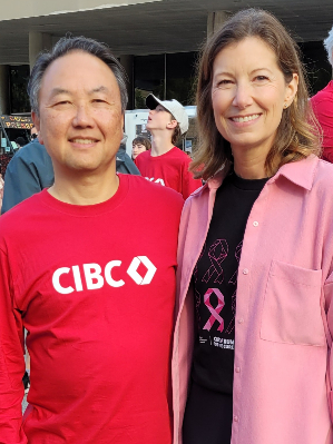 At last year's Run for the Cure with Canadian Cancer Society Andrea Seale