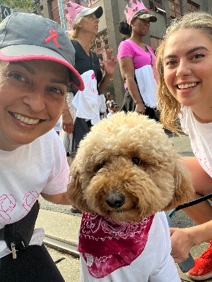 Mommy, Leo and I at the 2023 run for the cure